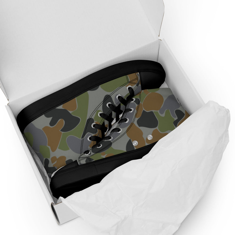 Australian AUSCAM Air Force Disruptive Pattern Uniform (AFDPU) CAMO Men’s high top canvas shoes - Mens High Top Canvas Shoes