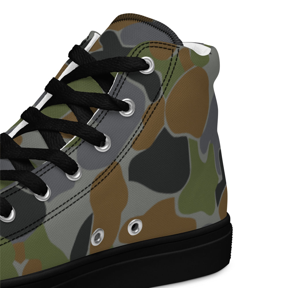 Australian AUSCAM Air Force Disruptive Pattern Uniform (AFDPU) CAMO Men’s high top canvas shoes - Mens High Top Canvas Shoes