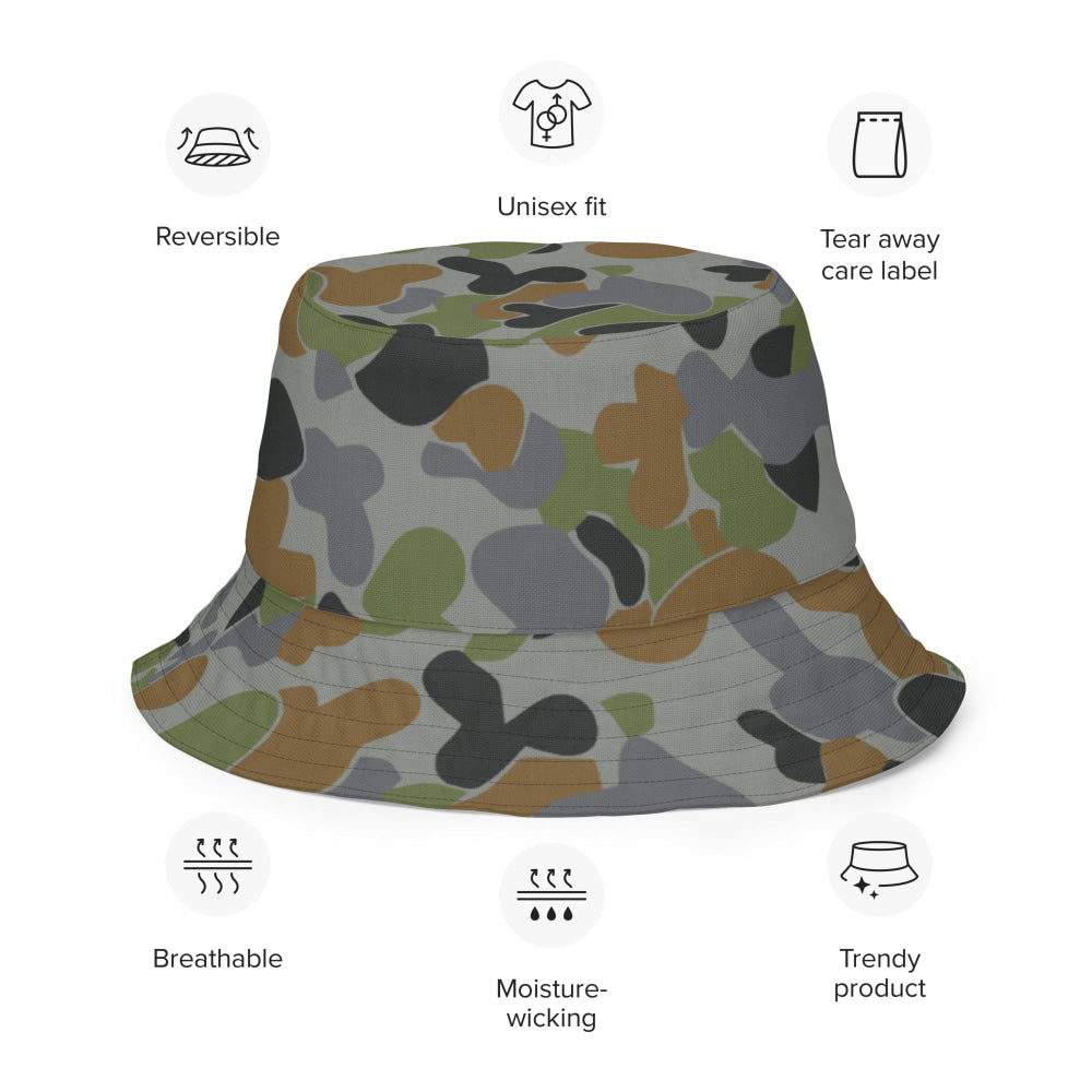 Australian AUSCAM Air Force Disruptive Pattern Uniform (AFDPU) CAMO Reversible bucket hat - Bucket Hat