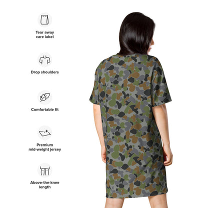 Australian AUSCAM Air Force Disruptive Pattern Uniform (AFDPU) CAMO T-shirt dress - Womens T-Shirt Dress