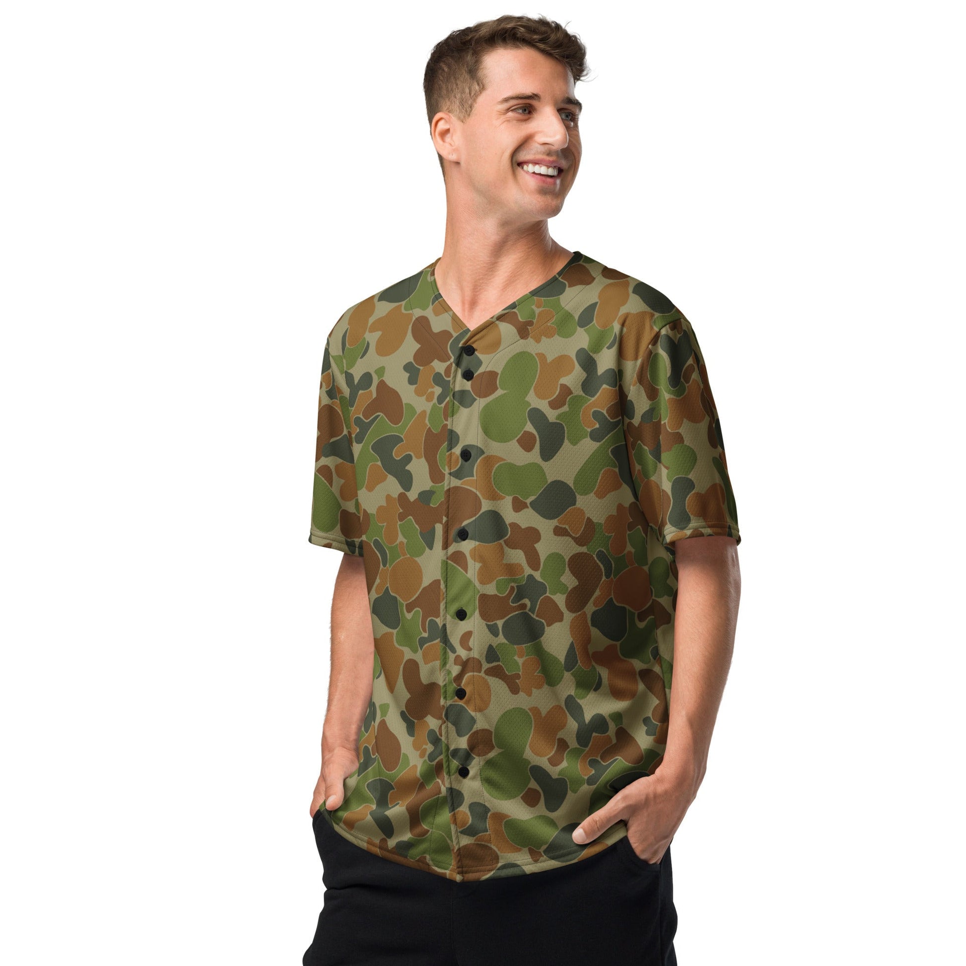 Australian AUSCAM Disruptive Pattern Camouflage Uniform (DPCU) CAMO baseball jersey - Baseball Jerseys