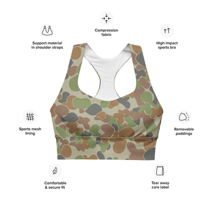 Australian AUSCAM Disruptive Pattern Camouflage Uniform (DPCU) CAMO Longline sports bra - Womens Sports Bra