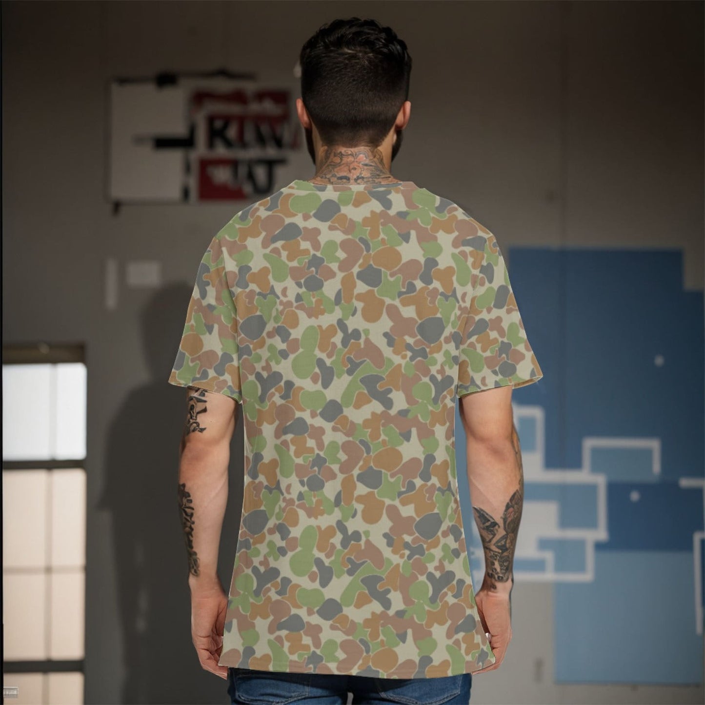 Australian AUSCAM Disruptive Pattern Camouflage Uniform (DPCU) CAMO Men’s 100% Cotton T-Shirt - Mens