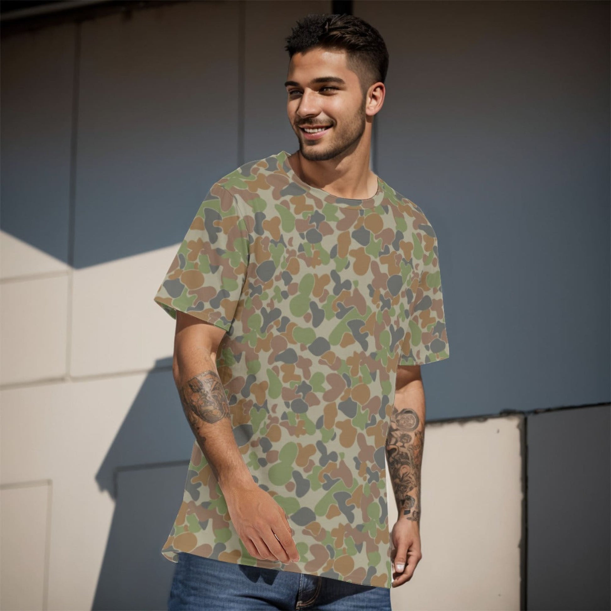 Australian AUSCAM Disruptive Pattern Camouflage Uniform (DPCU) CAMO Men’s 100% Cotton T-Shirt - Mens