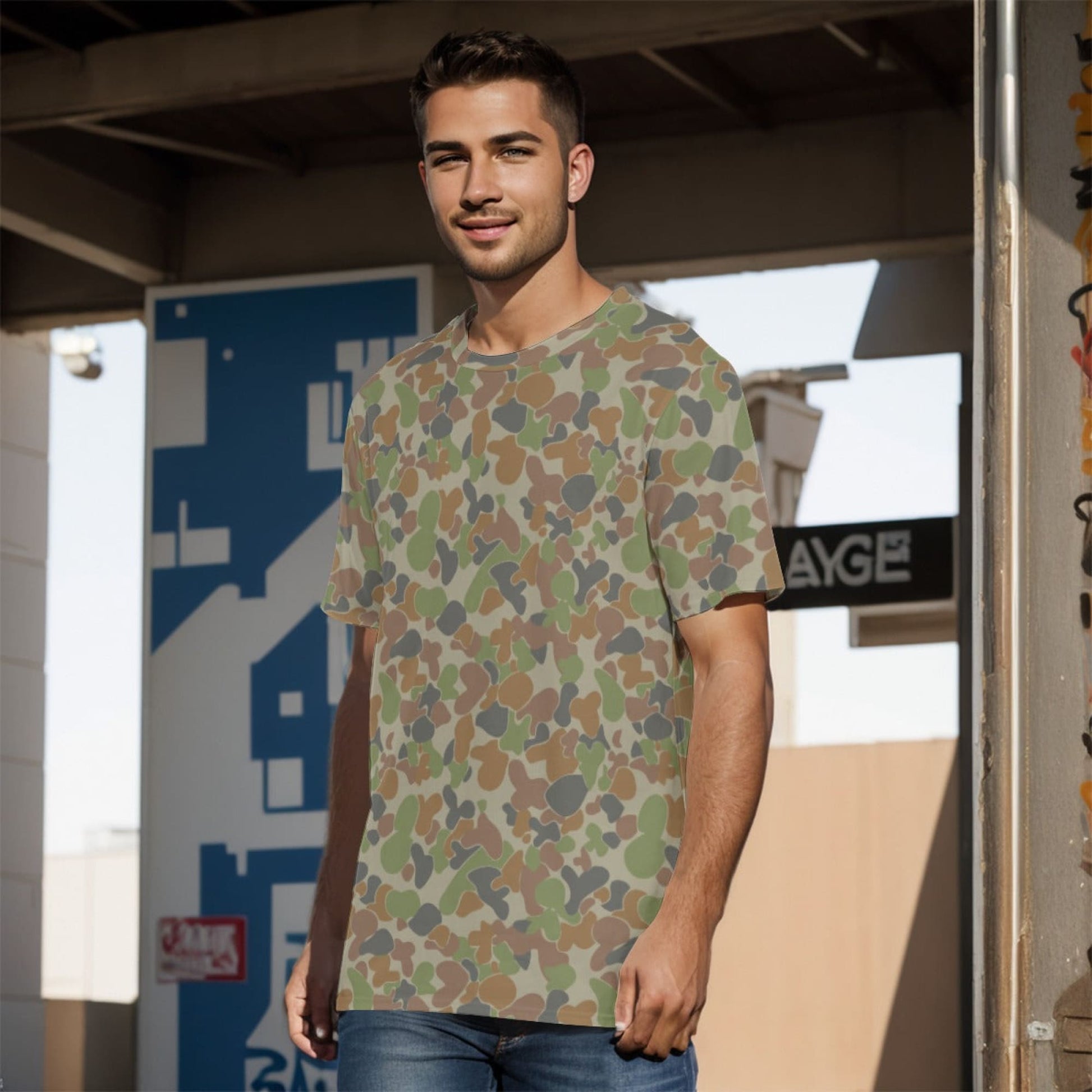 Australian AUSCAM Disruptive Pattern Camouflage Uniform (DPCU) CAMO Men’s 100% Cotton T-Shirt - Mens