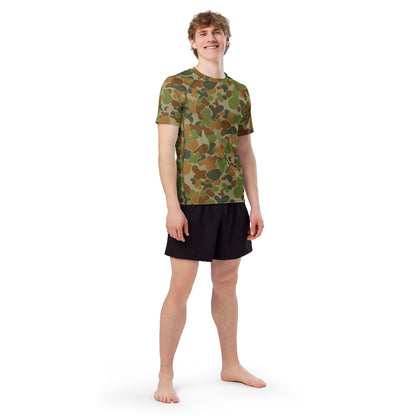 Australian AUSCAM Disruptive Pattern Camouflage Uniform (DPCU) CAMO Mens Short-Sleeve Rash Guard - Short-sleeve Guards