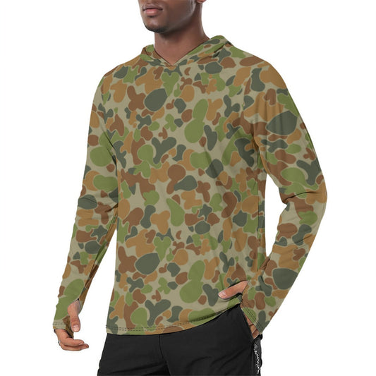 Australian AUSCAM Disruptive Pattern Camouflage Uniform (DPCU) CAMO Mens Sunscreen Sports Hoodie Wi - S / White - Hoodies