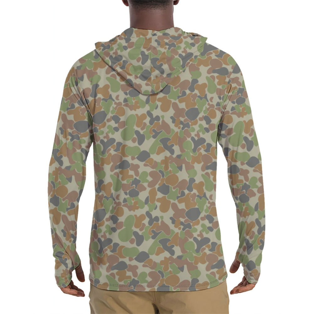 Australian AUSCAM Disruptive Pattern Camouflage Uniform (DPCU) CAMO Men’s Sunscreen Sports Hoodie With Thumb Holes - Mens