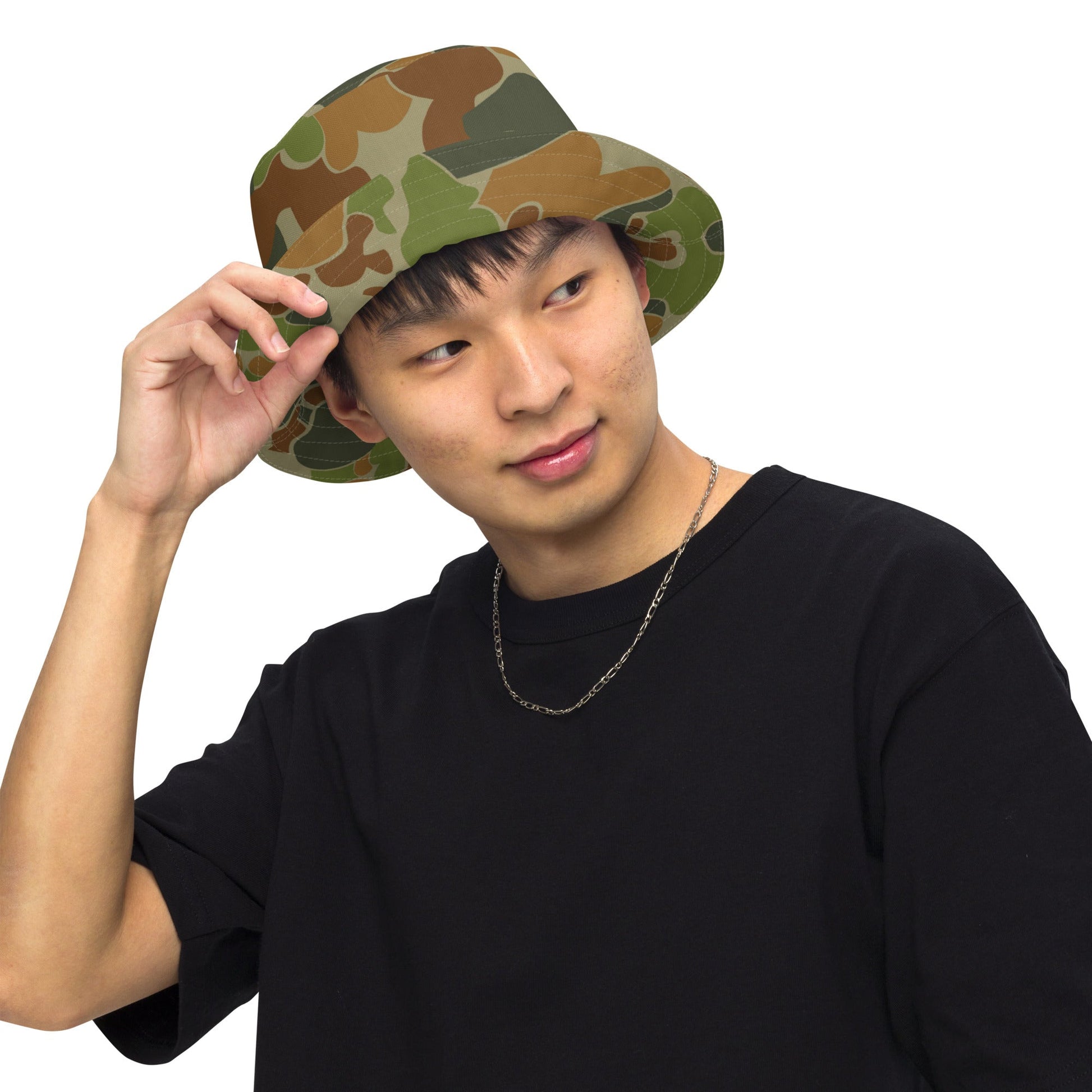 Australian AUSCAM Disruptive Pattern Camouflage Uniform (DPCU) CAMO Reversible bucket hat - Bucket Hats