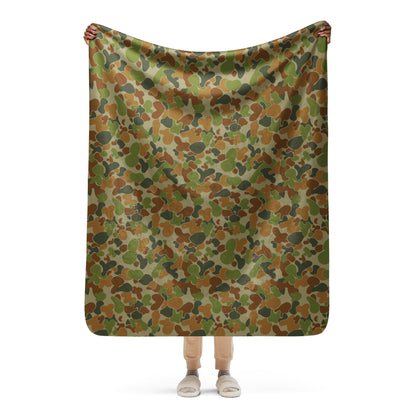 Australian AUSCAM Disruptive Pattern Camouflage Uniform (DPCU) CAMO Sherpa blanket - 50″×60″ - Blankets