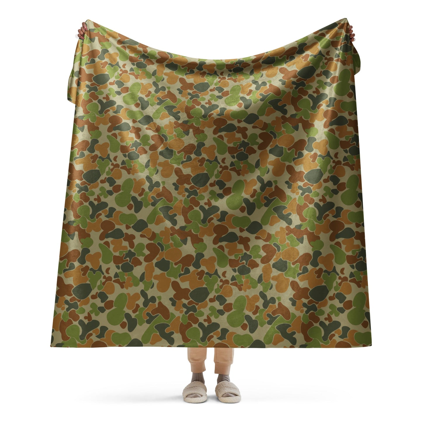 Australian AUSCAM Disruptive Pattern Camouflage Uniform (DPCU) CAMO Sherpa blanket - 60″×80″ - Blankets