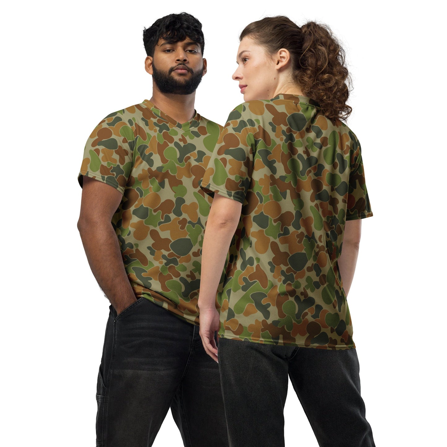 Australian AUSCAM Disruptive Pattern Camouflage Uniform (DPCU) CAMO unisex sports jersey - 2XS - Sports Jerseys