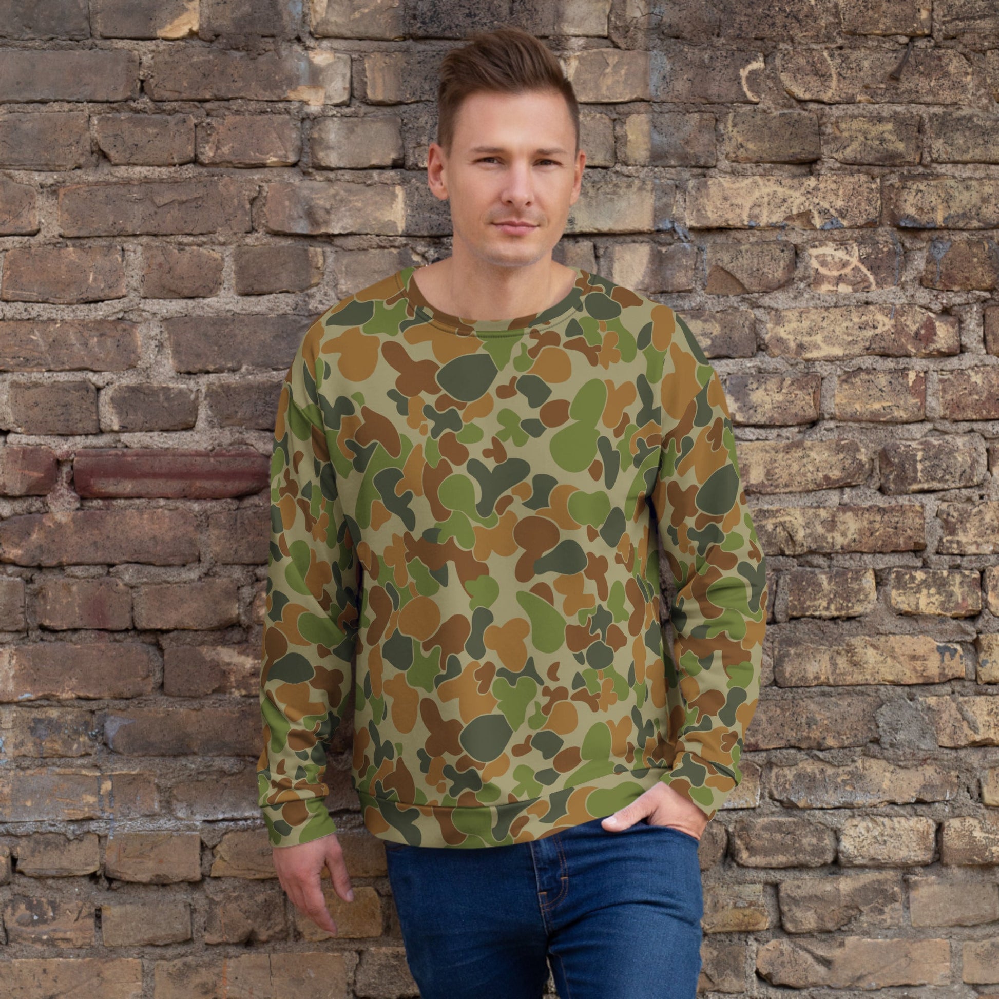 Australian AUSCAM Disruptive Pattern Camouflage Uniform (DPCU) CAMO Unisex Sweatshirt - XS - Sweatshirts