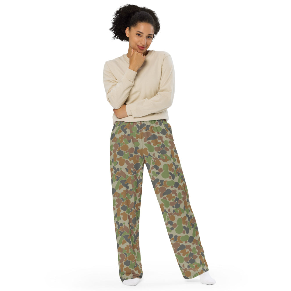 Australian AUSCAM Disruptive Pattern Camouflage Uniform (DPCU) CAMO unisex wide-leg pants - Unisex Wide-Leg Pants