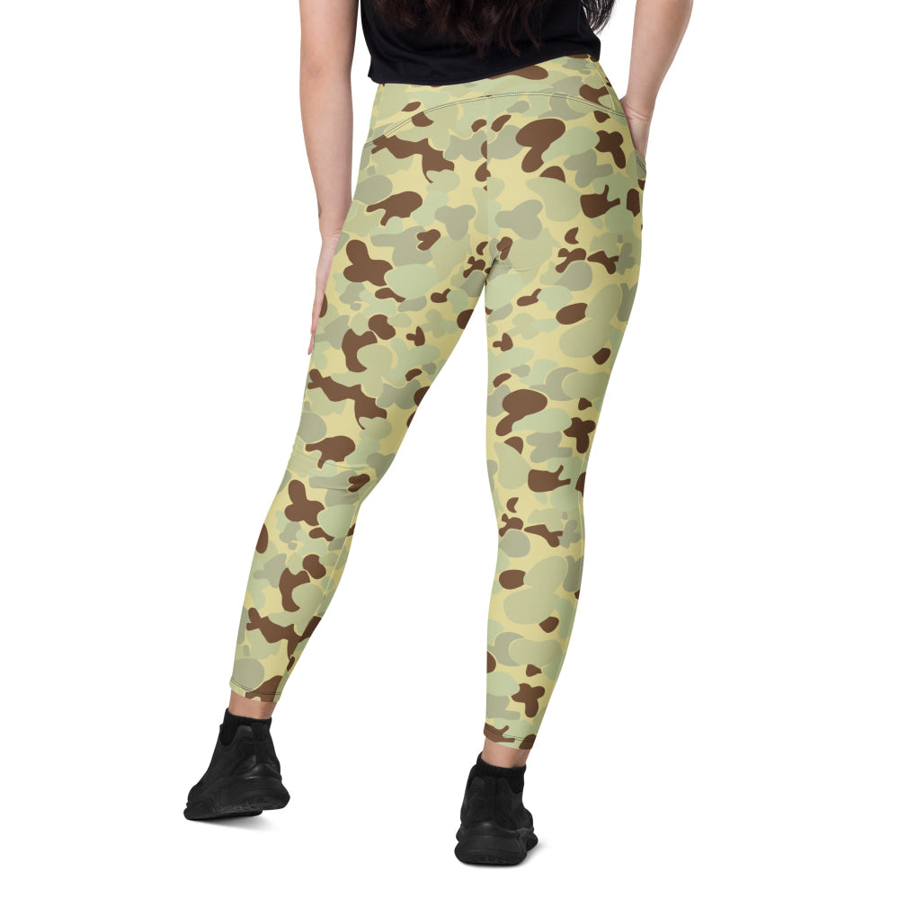 Australian AUSCAM Disruptive Pattern Desert Uniform (DPDU) MK1 CAMO Leggings with pockets - Womens With Pockets