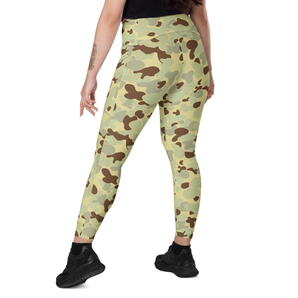 Australian AUSCAM Disruptive Pattern Desert Uniform (DPDU) MK1 CAMO Leggings with pockets - Womens With Pockets