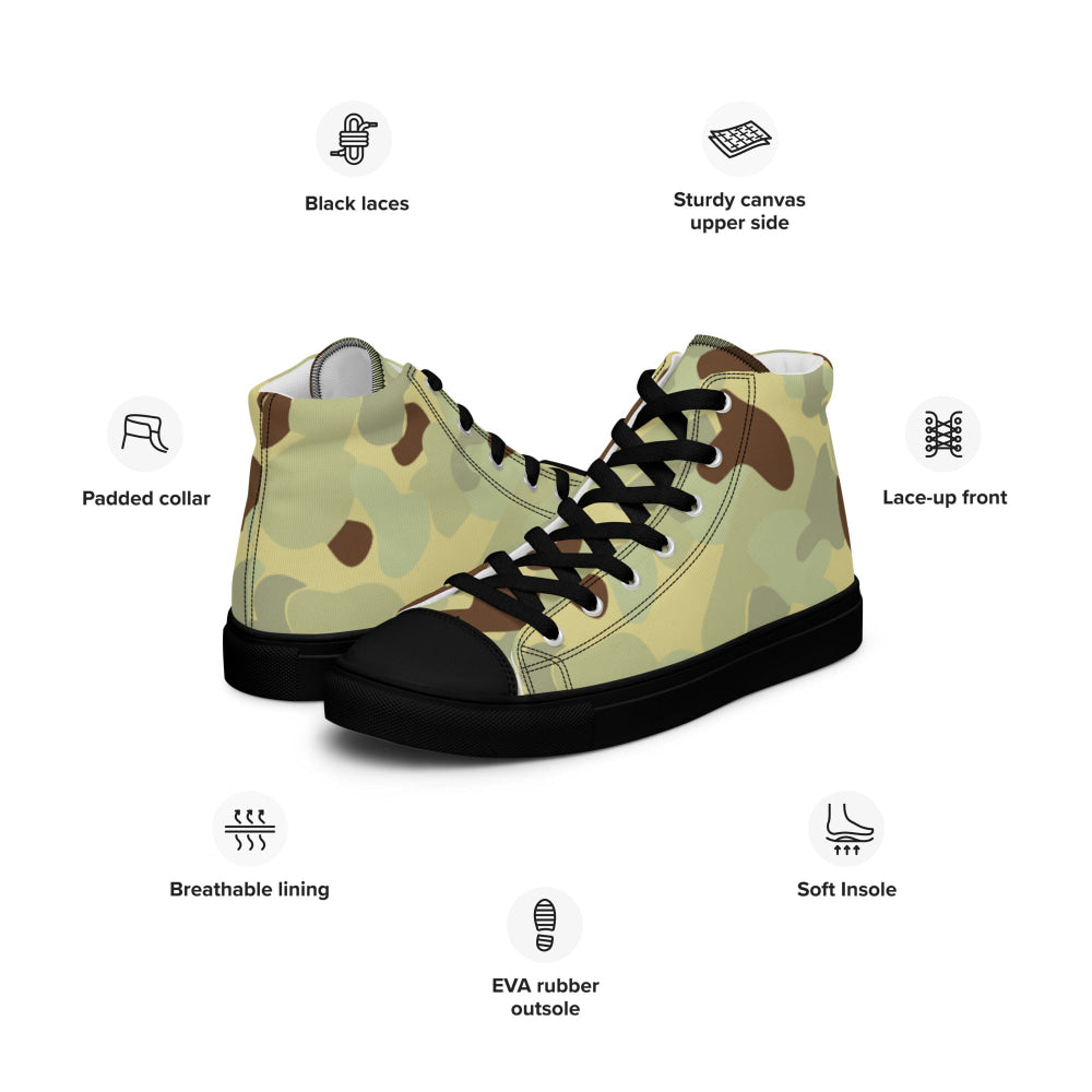 Australian AUSCAM Disruptive Pattern Desert Uniform (DPDU) MK1 CAMO Men’s high top canvas shoes - Mens High Top Canvas Shoes