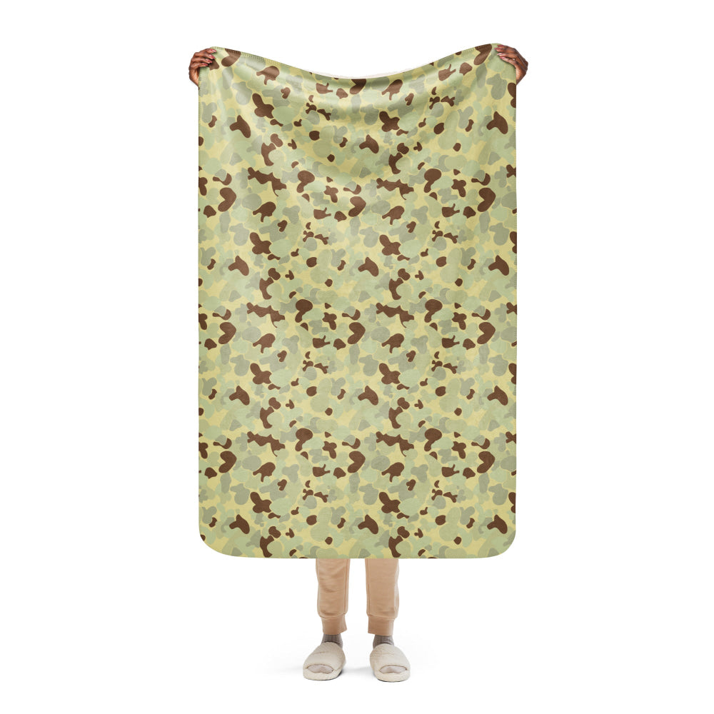 Australian AUSCAM Disruptive Pattern Desert Uniform (DPDU) MK1 CAMO Sherpa blanket - 37″×57″ - Blanket