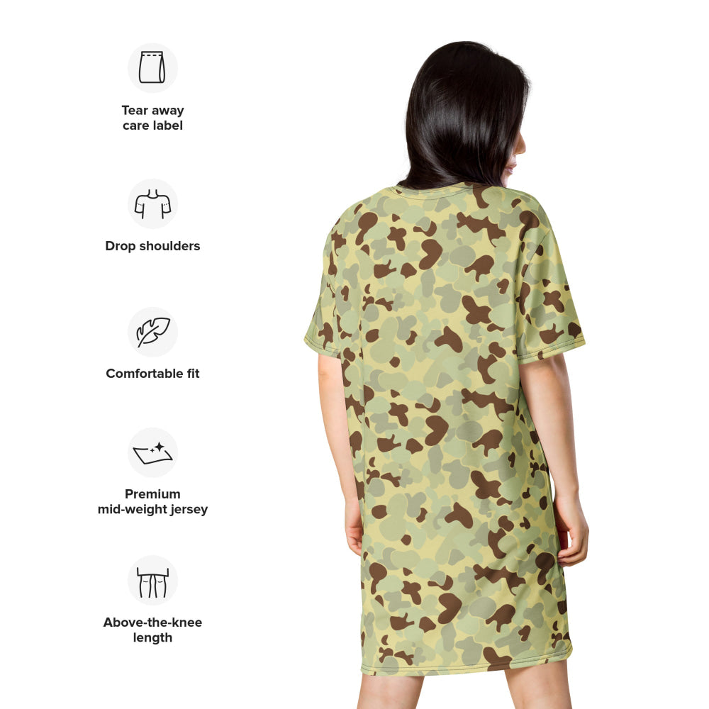 Australian AUSCAM Disruptive Pattern Desert Uniform (DPDU) MK1 CAMO T-shirt dress - Womens T-Shirt Dress