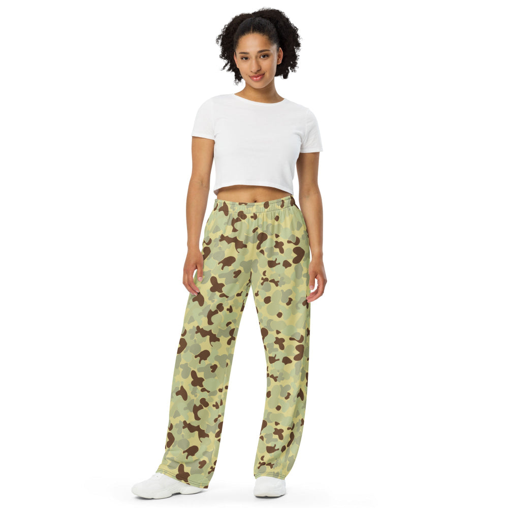 Australian AUSCAM Disruptive Pattern Desert Uniform (DPDU) MK1 CAMO unisex wide-leg pants - Unisex Wide-Leg Pants