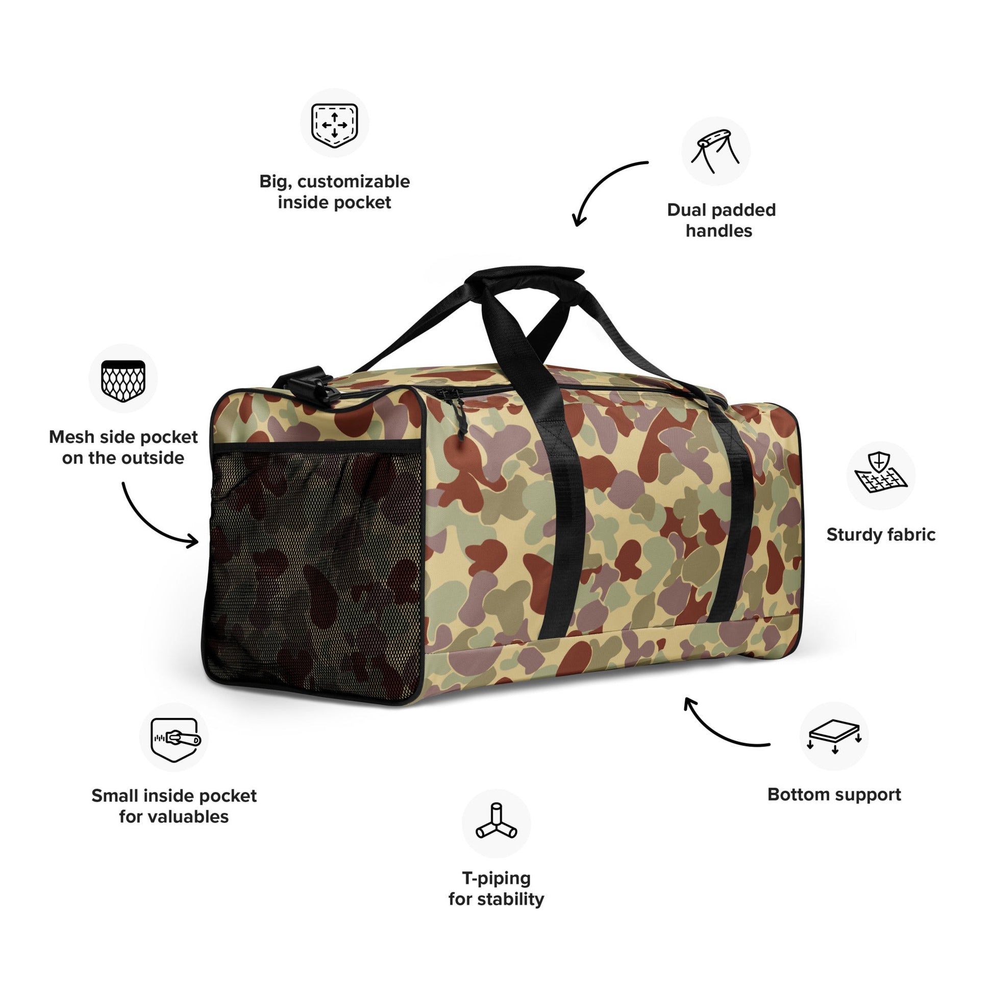 Australian AUSCAM Disruptive Pattern Desert Uniform (DPDU) MK2 CAMO Duffle bag - Bags
