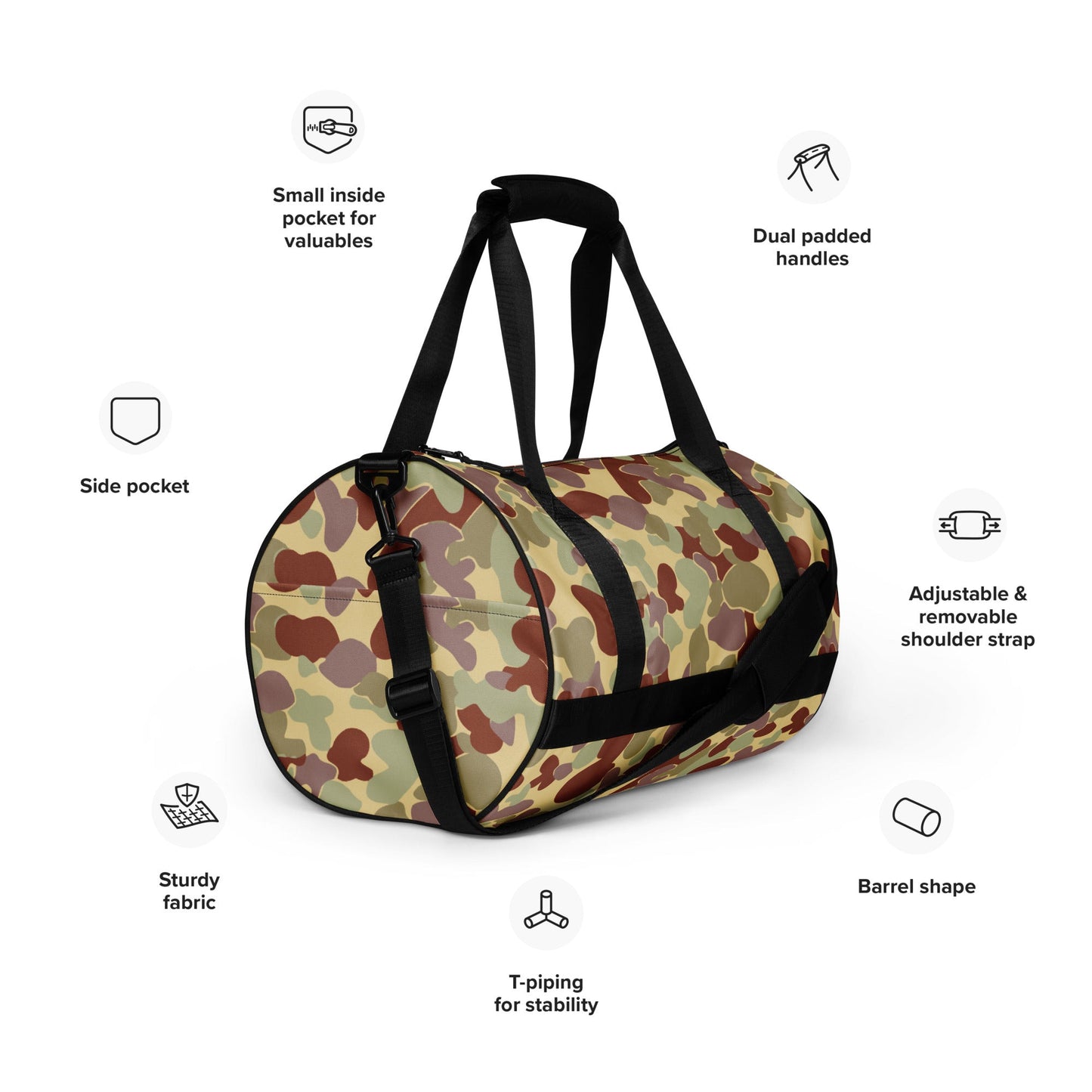 Australian AUSCAM Disruptive Pattern Desert Uniform (DPDU) MK2 CAMO gym bag - Gym Bags
