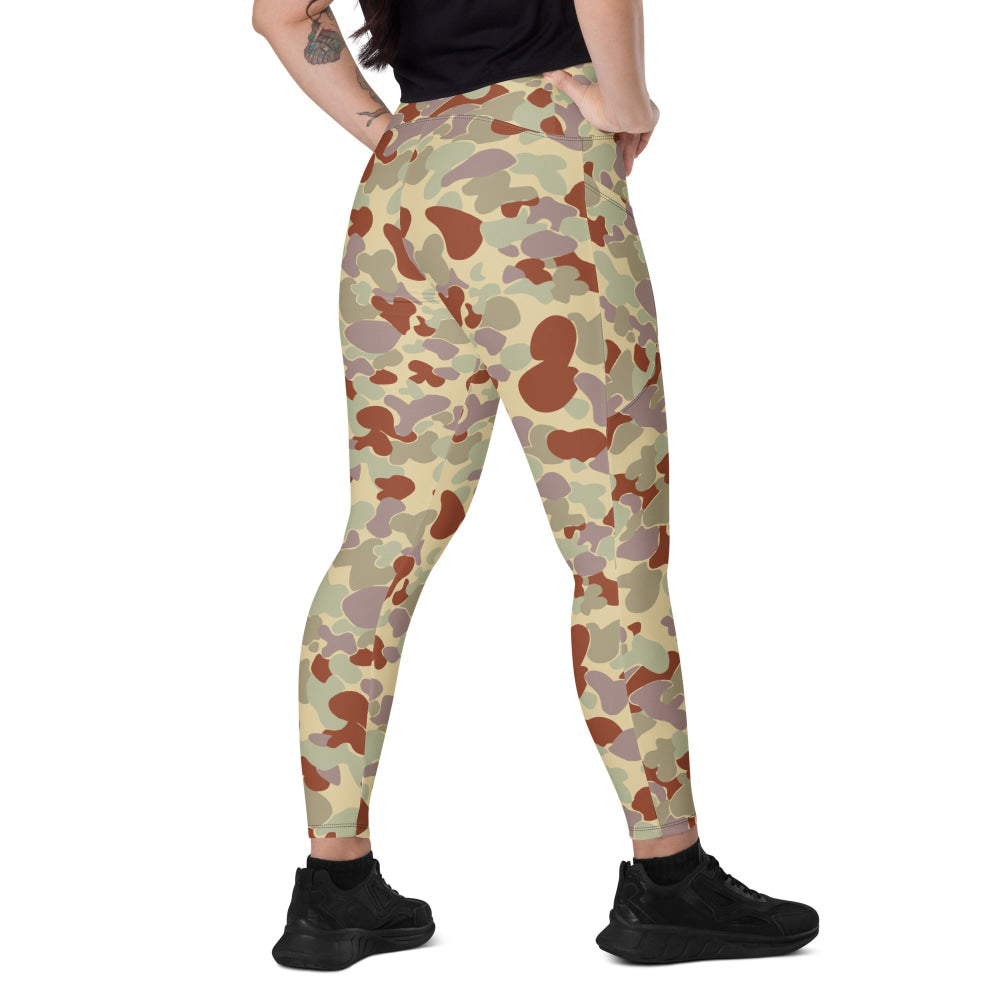 Australian AUSCAM Disruptive Pattern Desert Uniform (DPDU) MK2 CAMO Leggings with pockets - 2XS - Womens With Pockets