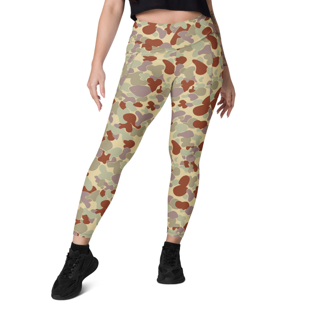 Australian AUSCAM Disruptive Pattern Desert Uniform (DPDU) MK2 CAMO Leggings with pockets - Womens With Pockets