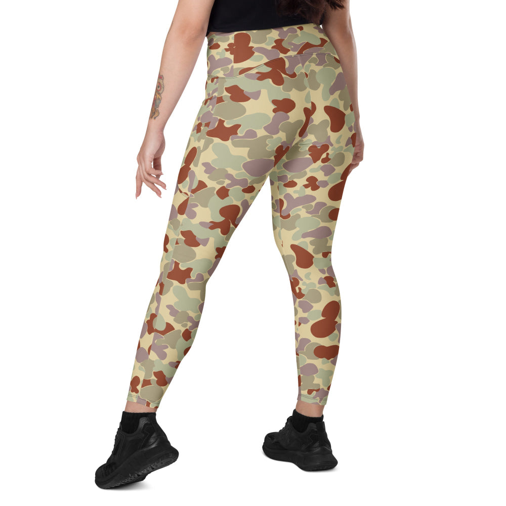 Australian AUSCAM Disruptive Pattern Desert Uniform (DPDU) MK2 CAMO Leggings with pockets - Womens With Pockets