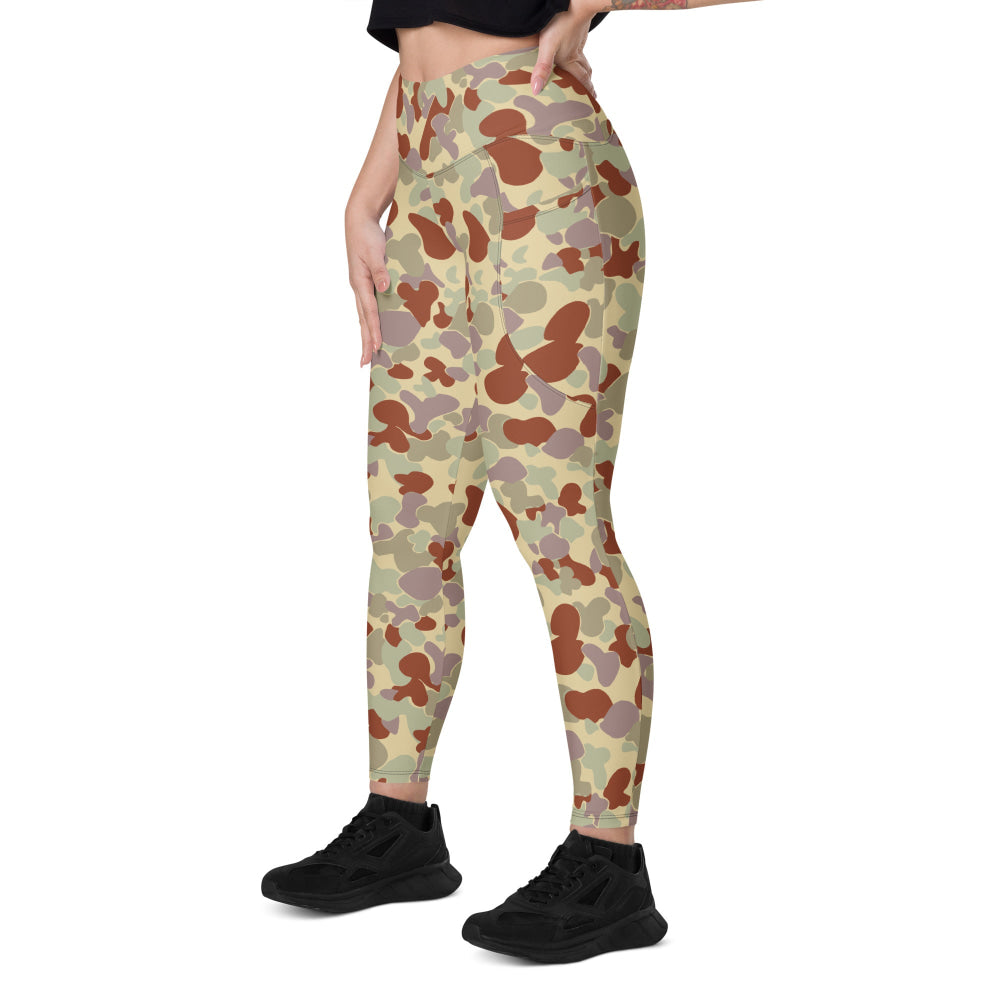 Australian AUSCAM Disruptive Pattern Desert Uniform (DPDU) MK2 CAMO Leggings with pockets - Womens With Pockets