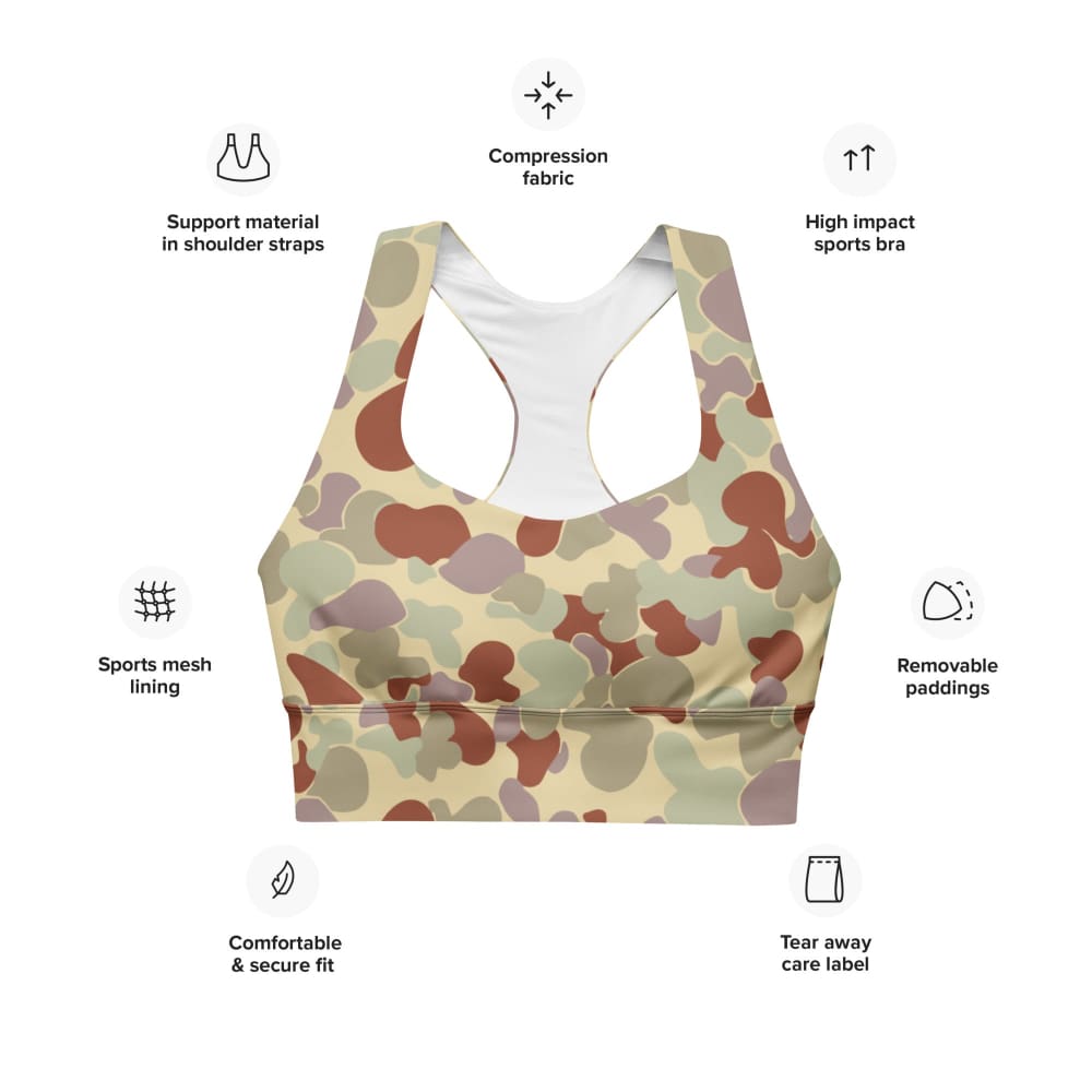 Australian (AUSCAM) Disruptive Pattern Desert Uniform (DPDU) MK2 CAMO Longline sports bra