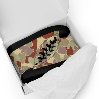 Australian AUSCAM Disruptive Pattern Desert Uniform (DPDU) MK2 CAMO Mens high top canvas shoes - High Top Canvas Shoes