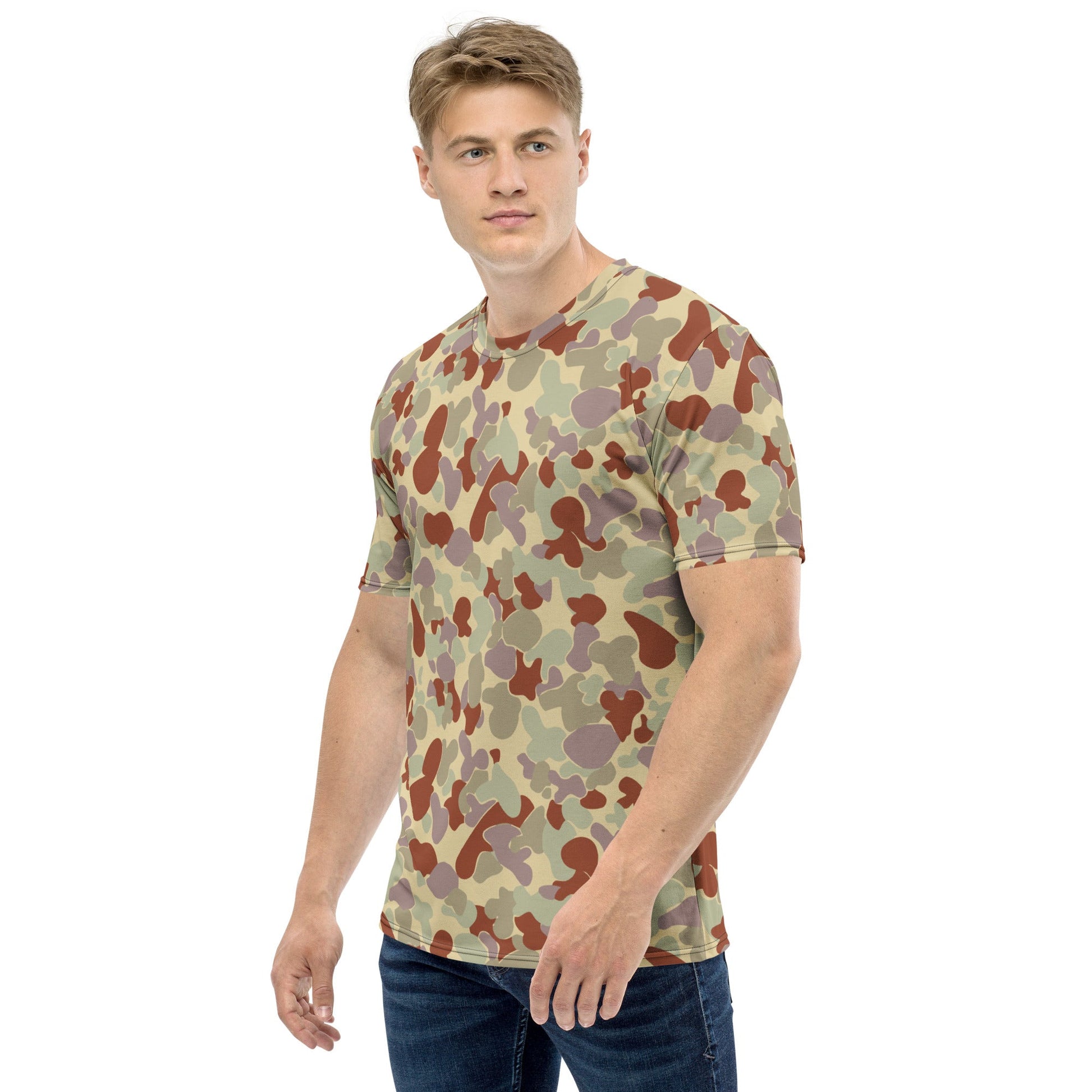 Australian AUSCAM Disruptive Pattern Desert Uniform (DPDU) MK2 CAMO Mens T-shirt - T-Shirts