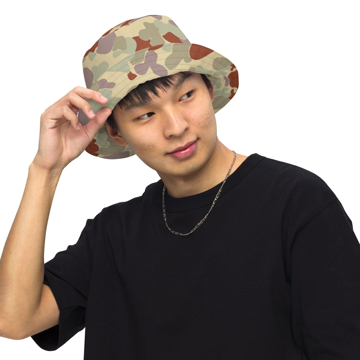 Australian AUSCAM Disruptive Pattern Desert Uniform (DPDU) MK2 CAMO Reversible bucket hat - Bucket Hats