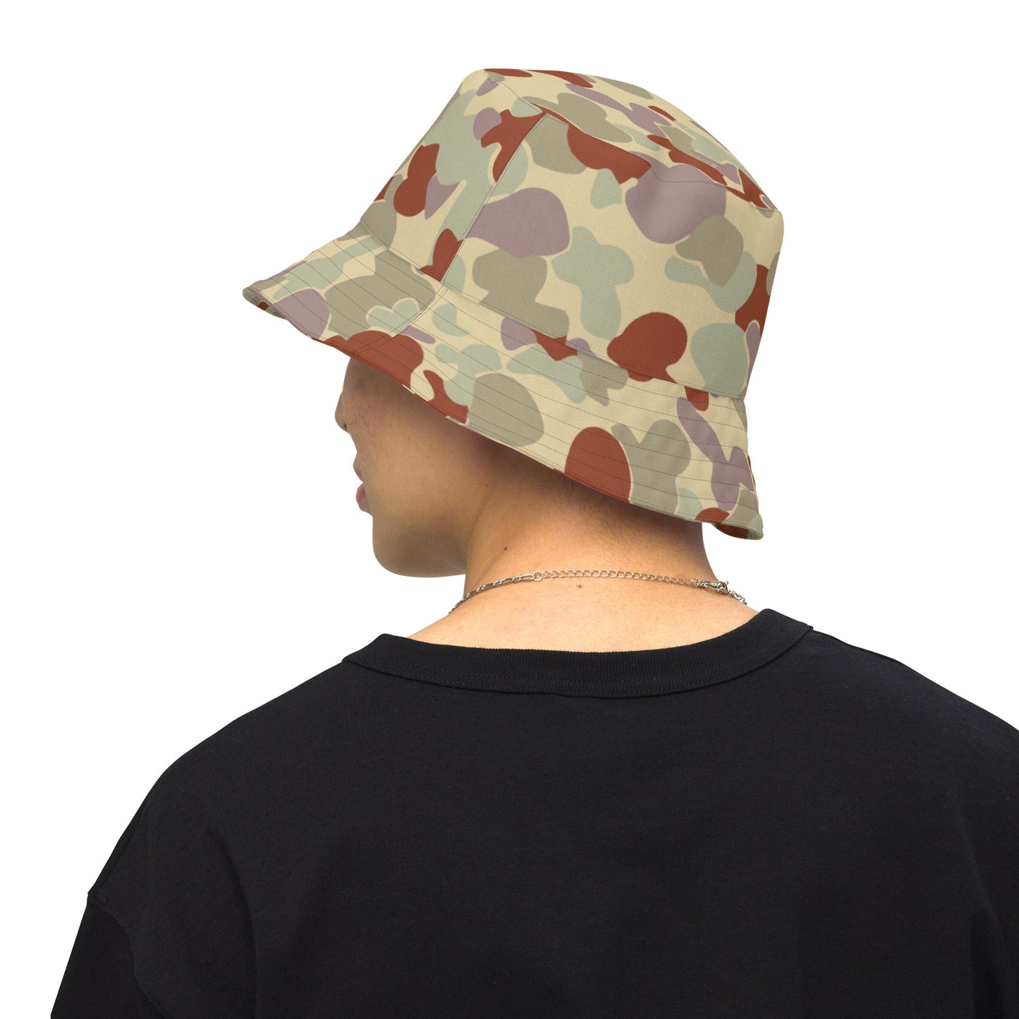 Australian AUSCAM Disruptive Pattern Desert Uniform (DPDU) MK2 CAMO Reversible bucket hat - S/M - Bucket Hats