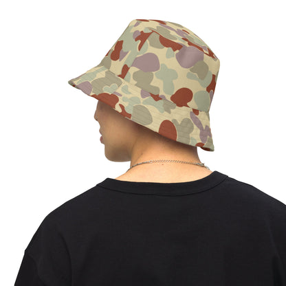 Australian AUSCAM Disruptive Pattern Desert Uniform (DPDU) MK2 CAMO Reversible bucket hat - S/M - Bucket Hats