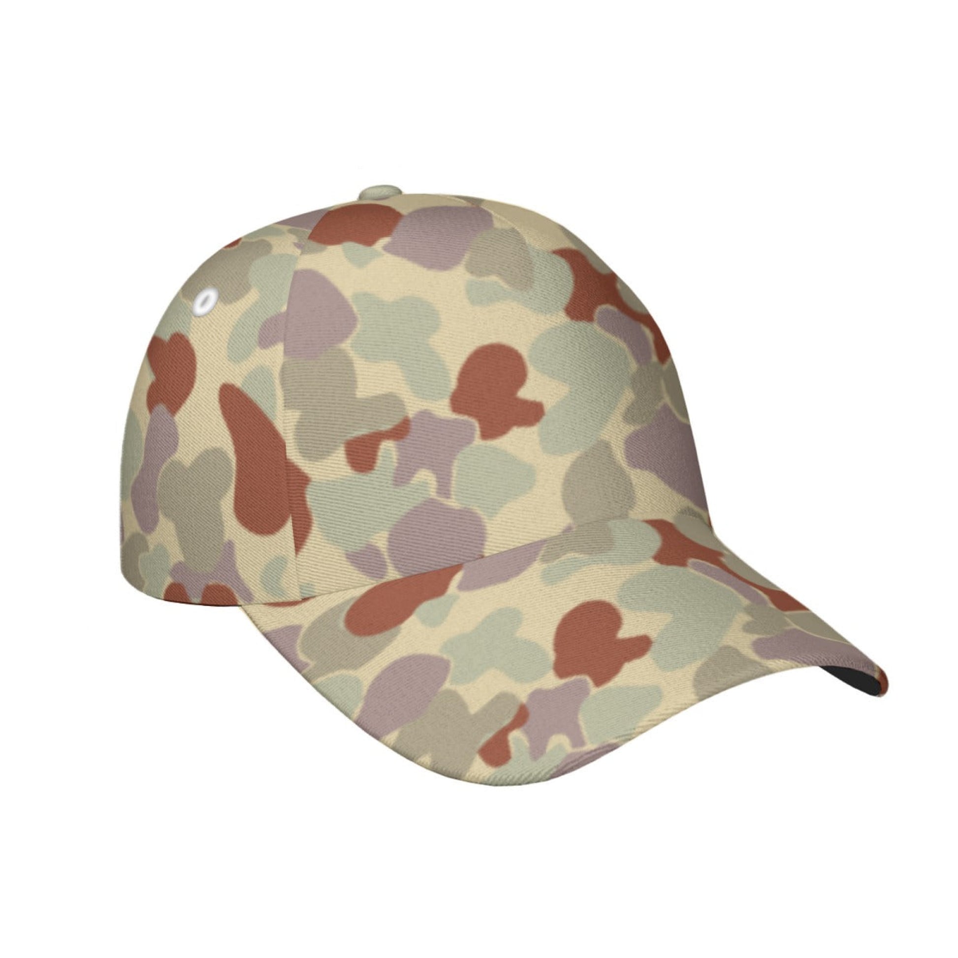 Australian AUSCAM Disruptive Pattern Desert Uniform (DPDU) MK2 CAMO Snapback Ball Cap - U / White