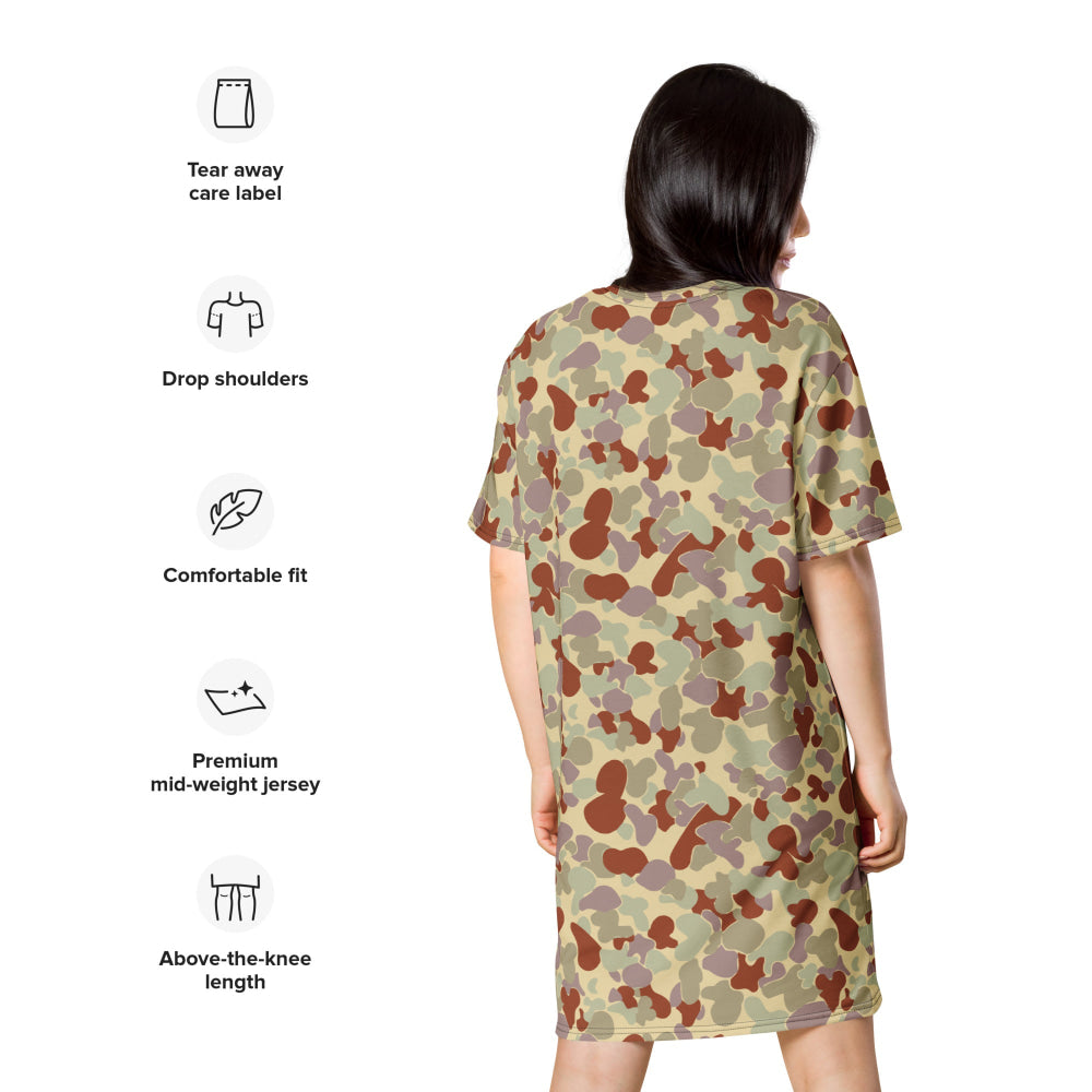 Australian AUSCAM Disruptive Pattern Desert Uniform (DPDU) MK2 CAMO T-shirt dress - Womens T-Shirt Dress