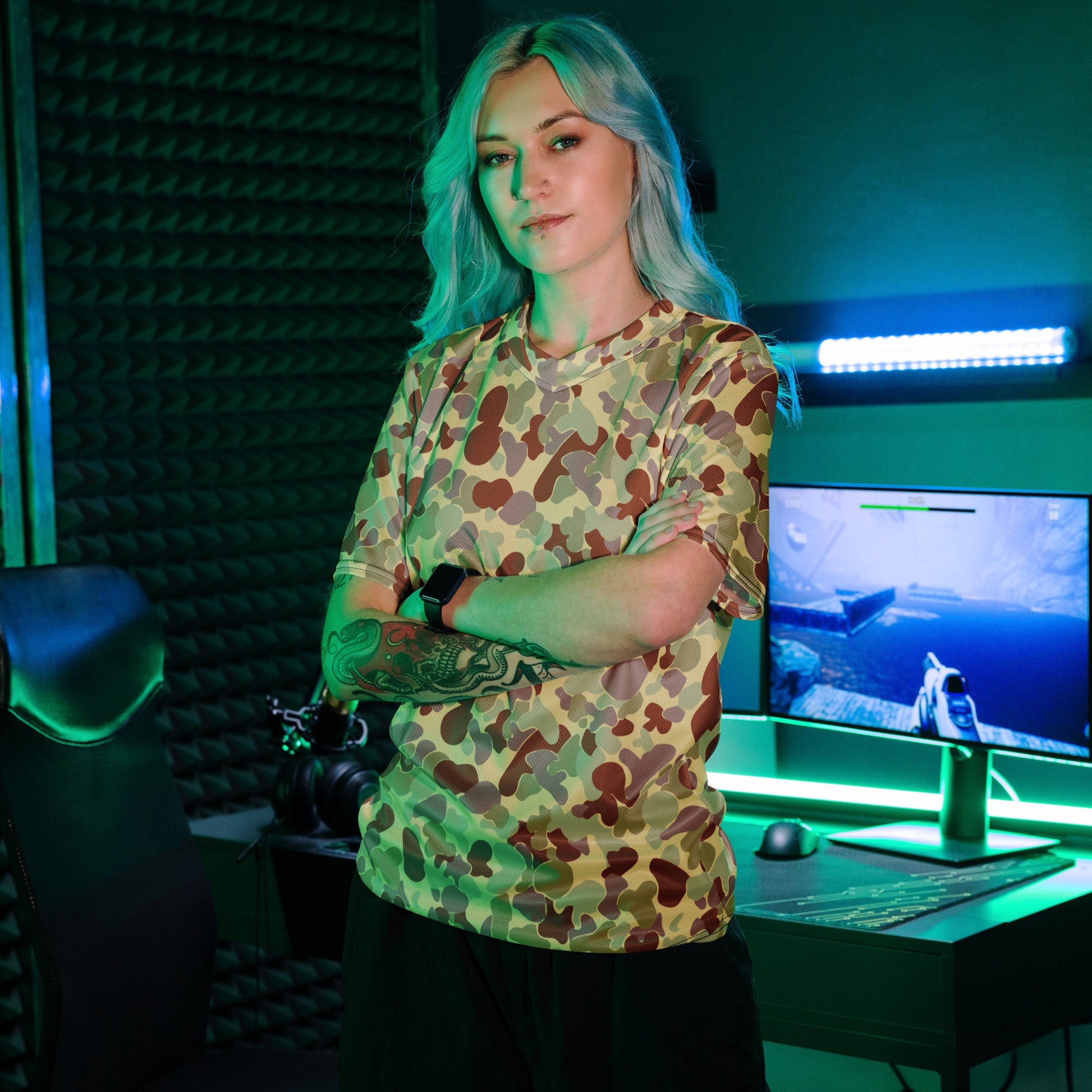 Australian AUSCAM Disruptive Pattern Desert Uniform (DPDU) MK2 CAMO unisex sports jersey - Sports Jerseys