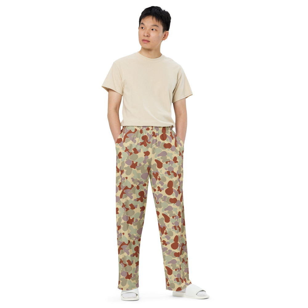 Australian AUSCAM Disruptive Pattern Desert Uniform (DPDU) MK2 CAMO unisex wide-leg pants - Unisex Wide-Leg Pants