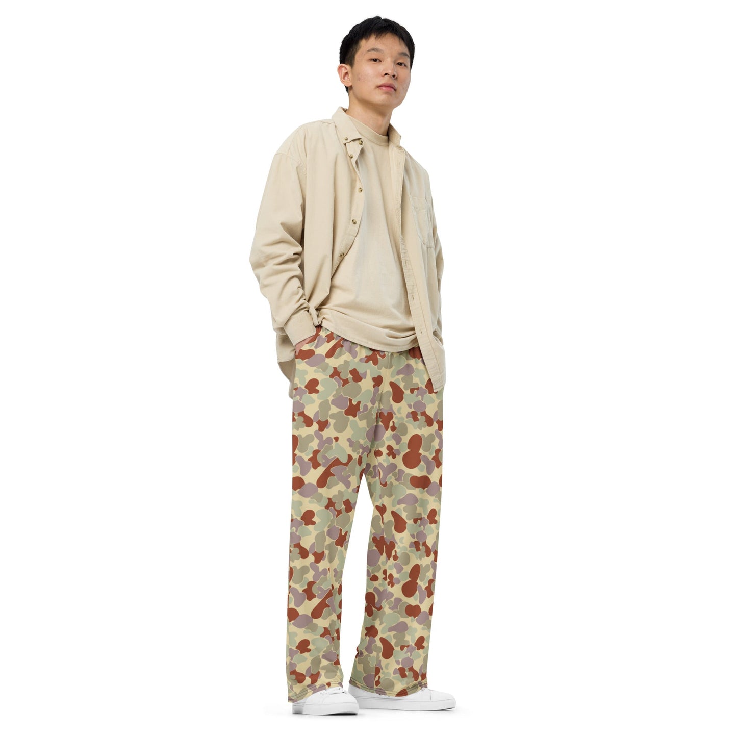 Australian AUSCAM Disruptive Pattern Desert Uniform (DPDU) MK2 CAMO unisex wide-leg pants - Wide-leg Pants