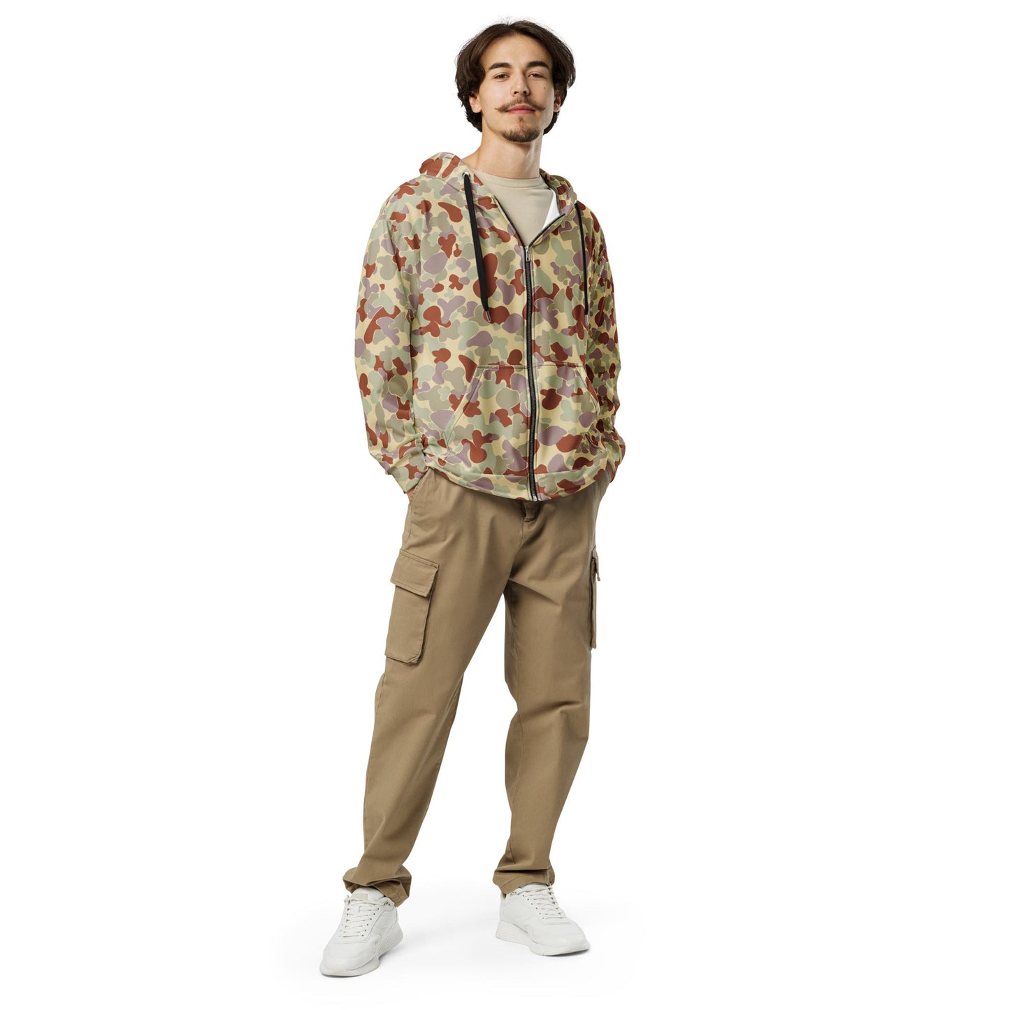 Australian AUSCAM Disruptive Pattern Desert Uniform (DPDU) MK2 CAMO Unisex zip hoodie - Zip Hoodies