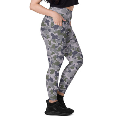 Australian AUSCAM Disruptive Pattern Navy Uniform (DPNU) CAMO Leggings with pockets - Womens With Pockets