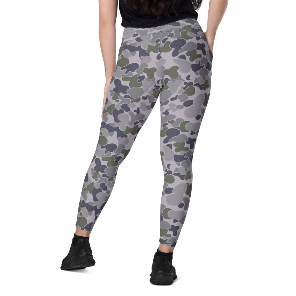 Australian AUSCAM Disruptive Pattern Navy Uniform (DPNU) CAMO Leggings with pockets - Womens With Pockets