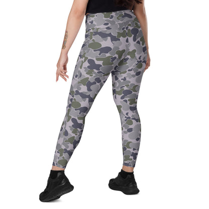 Australian AUSCAM Disruptive Pattern Navy Uniform (DPNU) CAMO Leggings with pockets - Womens With Pockets