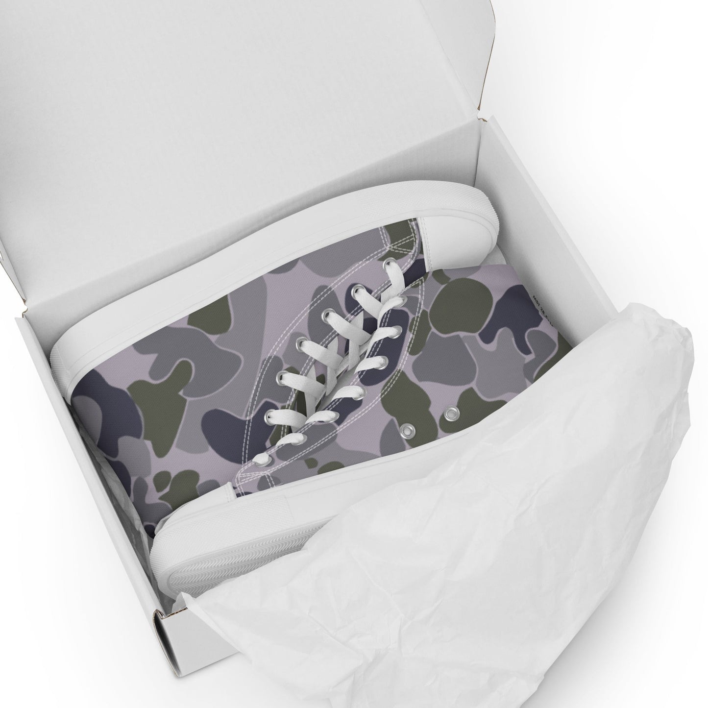 Australian AUSCAM Disruptive Pattern Navy Uniform (DPNU) CAMO Mens high top canvas shoes - High Top Canvas Shoes