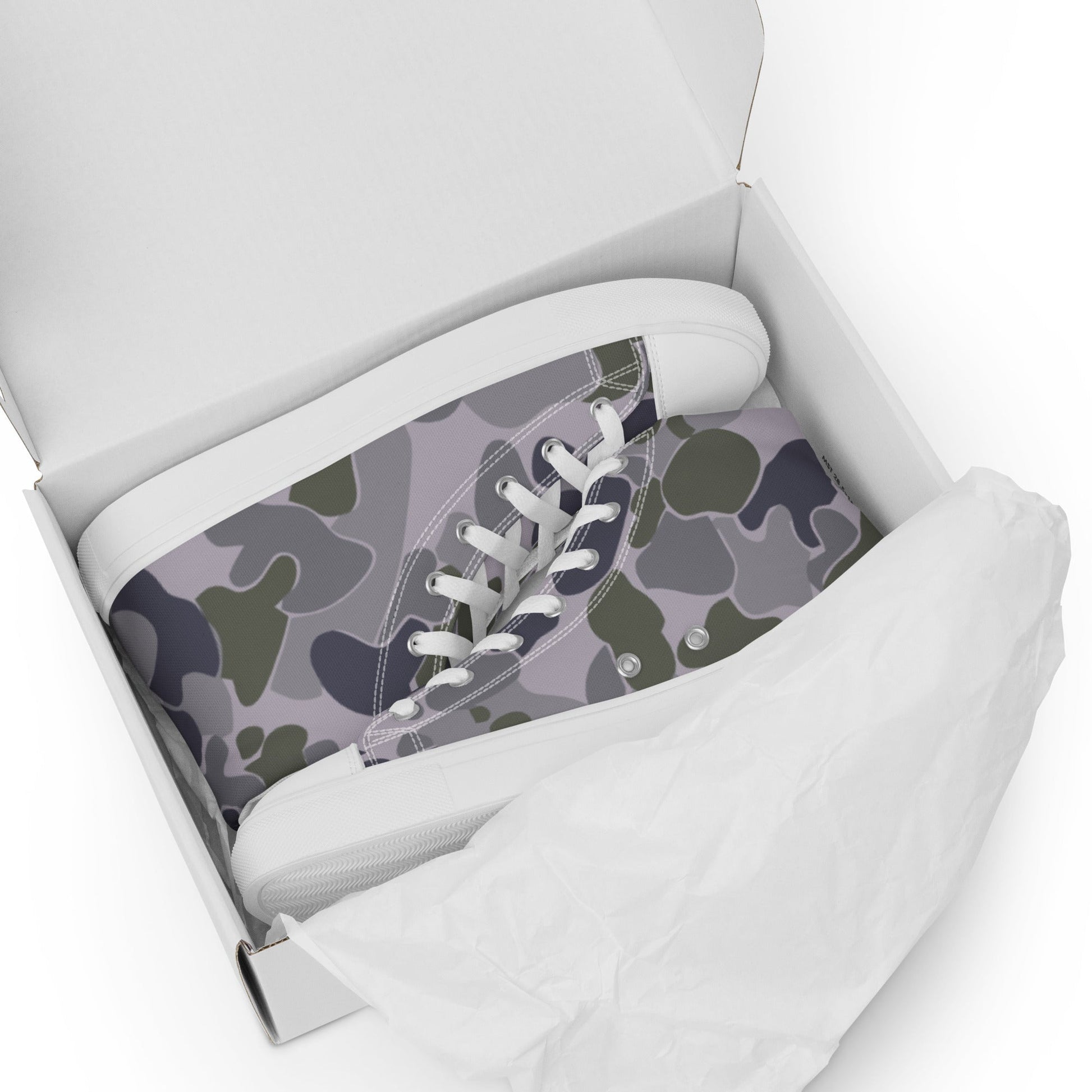 Australian AUSCAM Disruptive Pattern Navy Uniform (DPNU) CAMO Mens high top canvas shoes - High Top Canvas Shoes