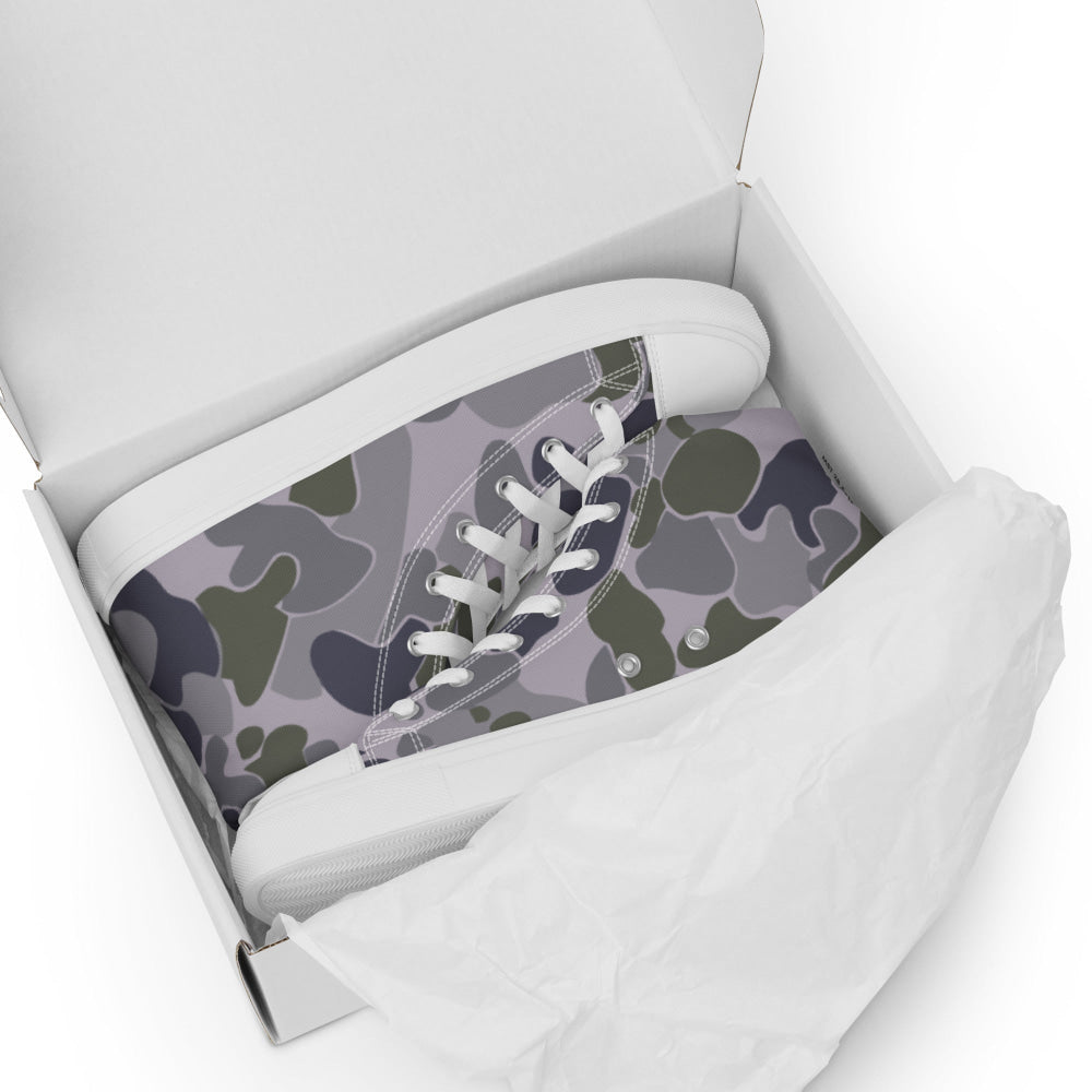 Australian AUSCAM Disruptive Pattern Navy Uniform (DPNU) CAMO Men’s high top canvas shoes - Mens High Top Canvas Shoes