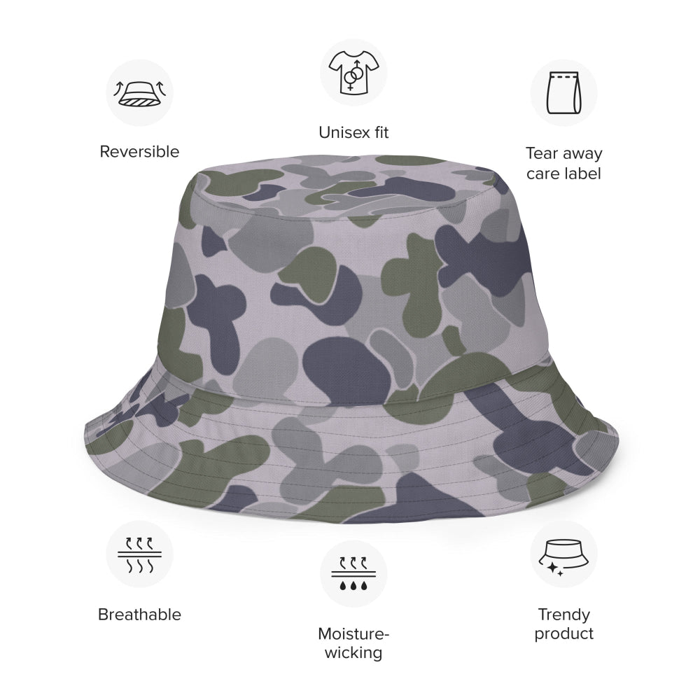 Australian AUSCAM Disruptive Pattern Navy Uniform (DPNU) CAMO Reversible bucket hat - Bucket Hat