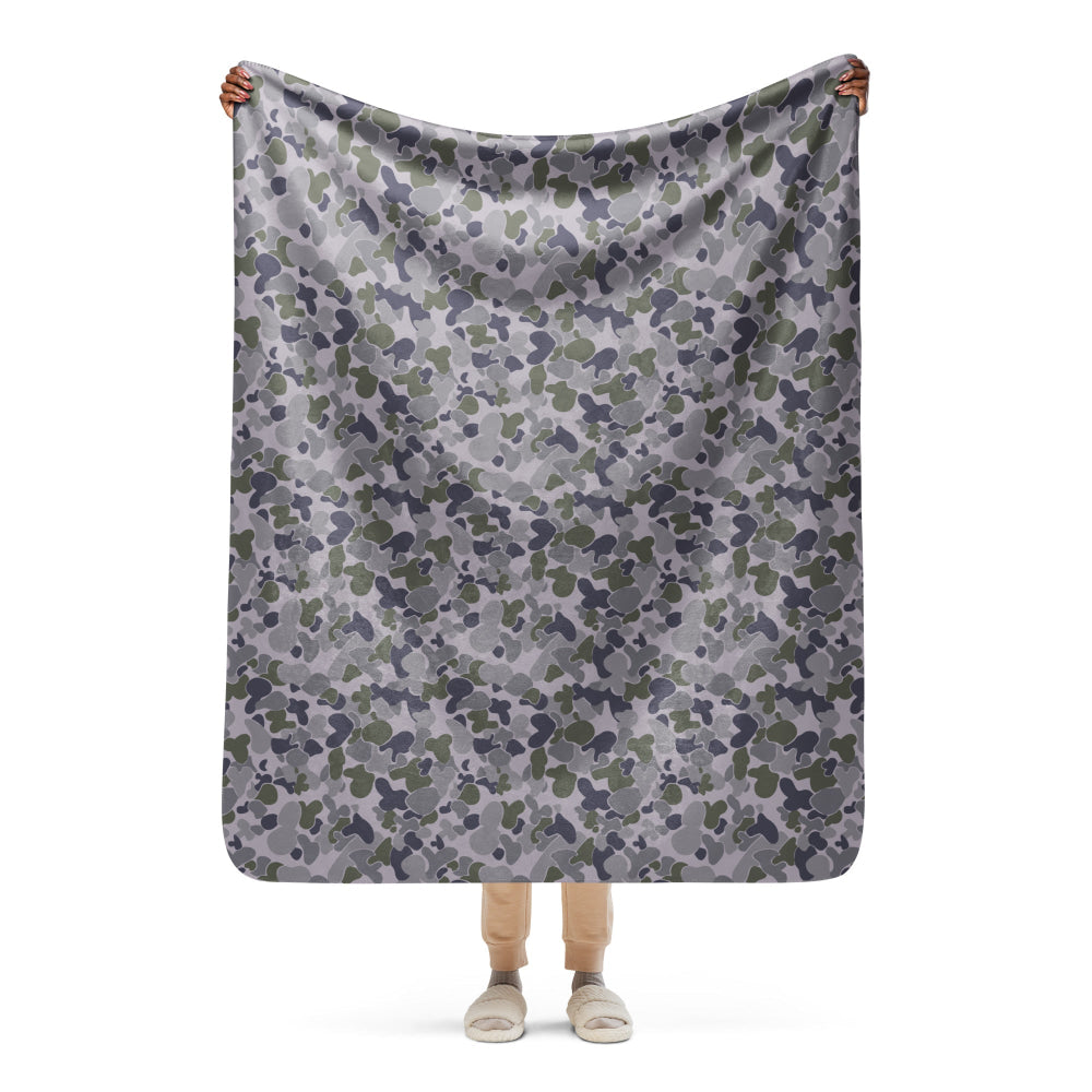 Australian AUSCAM Disruptive Pattern Navy Uniform (DPNU) CAMO Sherpa blanket - 50″×60″ - Blanket